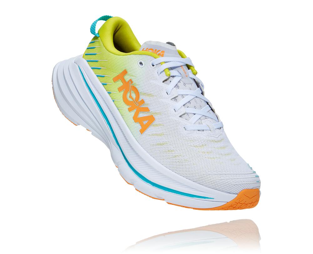 Hoka One One Bondi X Moški Road Tekaški Čevlji Bela / Rumena SI-953241I